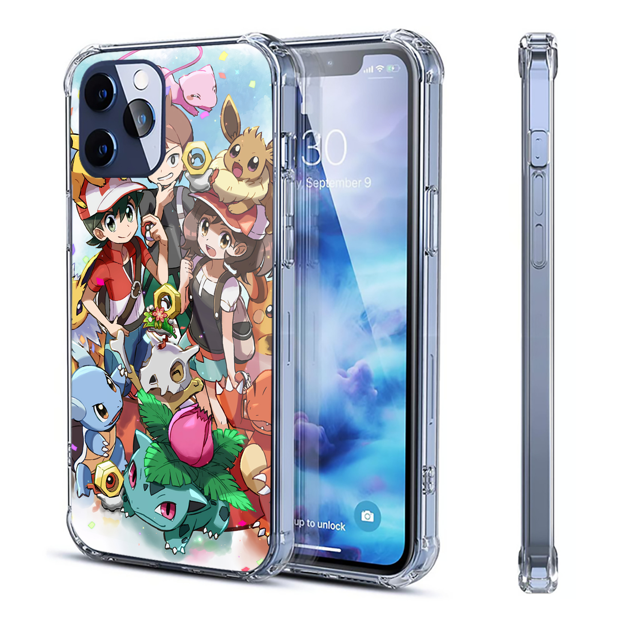 （画像用） ポケットモンスター Pokémon 【iPhone 12シリーズ対応】透明スマホケース（クリアソフトケース）
